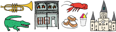 New Orleans illustrations
